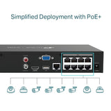 TP-LINK VIGI 8-kanalni omrežni video snemalnik PoE+