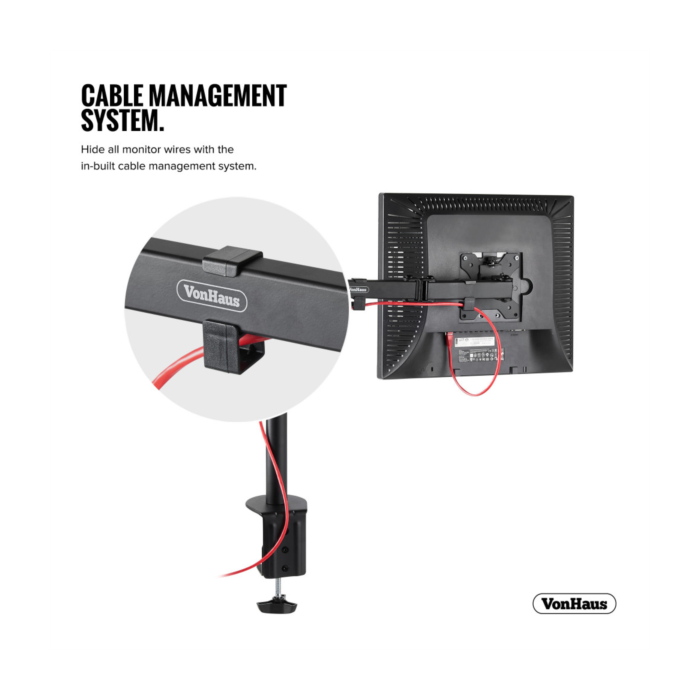 VonHaus enojni namizni nosilec za monitor (13-32)