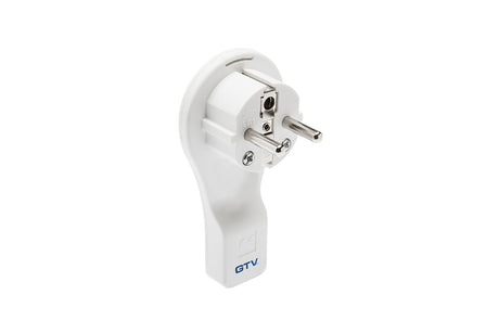 GTV ploščat vtikač za kabel 16A/250V, bel