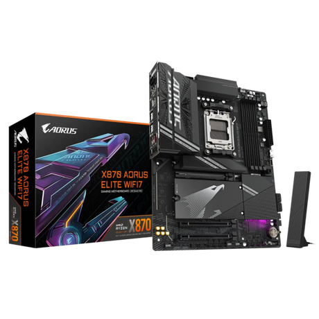 GIGABYTE X870 AORUS ELITE WIFI7, DDR5, SATA3, USB4, DP, 2.5GbE, WiFi 7, AM5 ATX