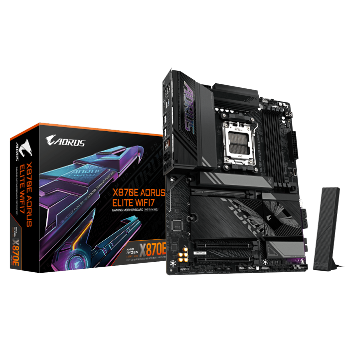 GIGABYTE X870E AORUS ELITE WIFI7, DDR5, SATA3, USB4, DP, 2.5GbE, WiFi 7, AM5 ATX