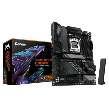 GIGABYTE X870E AORUS ELITE WIFI7, DDR5, SATA3, USB4, DP, 2.5GbE, WiFi 7, AM5 ATX