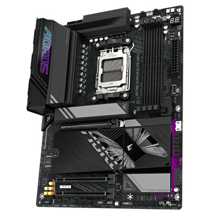 GIGABYTE X870E AORUS ELITE WIFI7, DDR5, SATA3, USB4, DP, 2.5GbE, WiFi 7, AM5 ATX