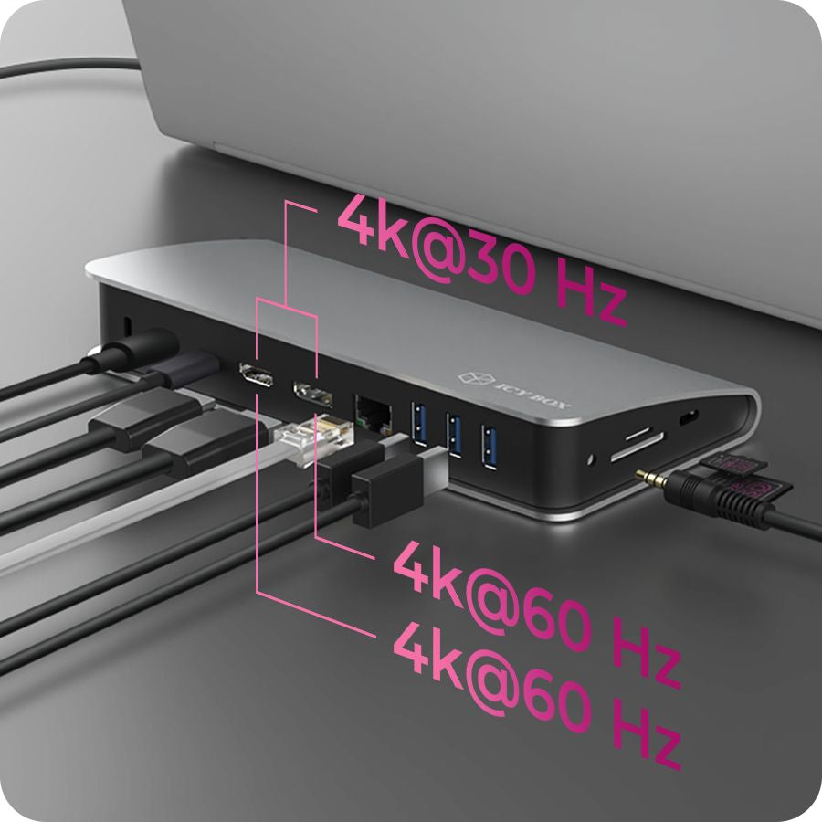 Icybox IB-DK2408-C 11-in-1 USB Type-C DockingStation priklopna postaja za prenosnik s Power Delivery 60W